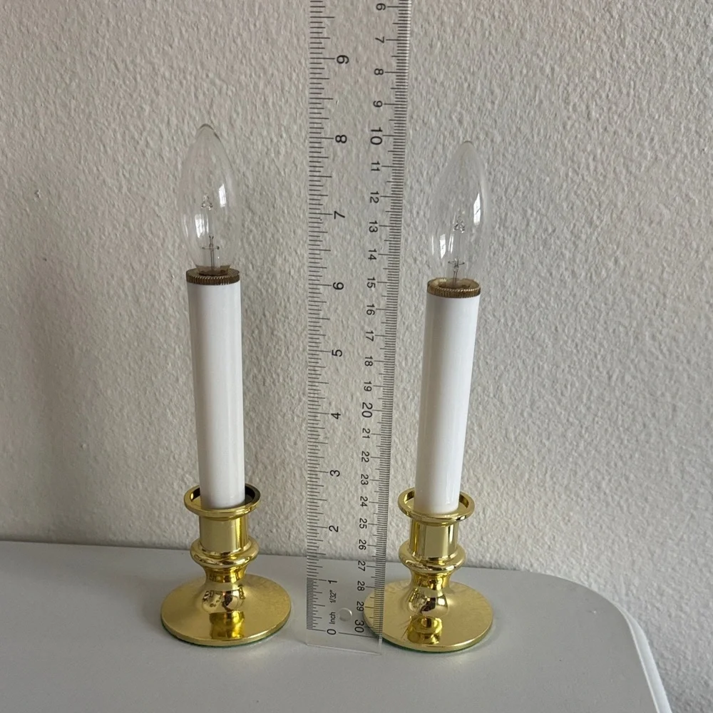 Elegant Gold and White Candle Holders